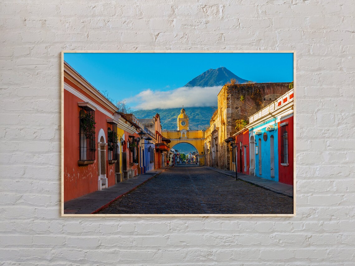 Antigua Guatemala Travel Poster, Place Photo Print