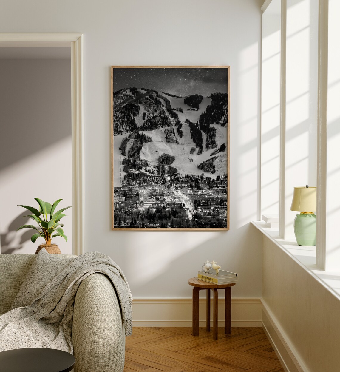 Aspen, Colorado Travel Poster, Black and White Art Print - Image 5
