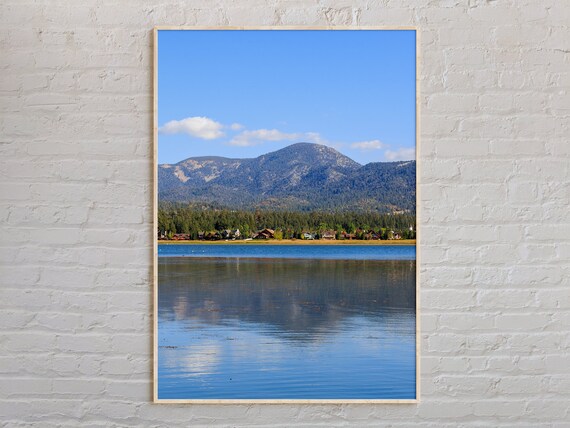 Real Photo Big Bear Lake Print Wall Art Poster Decor