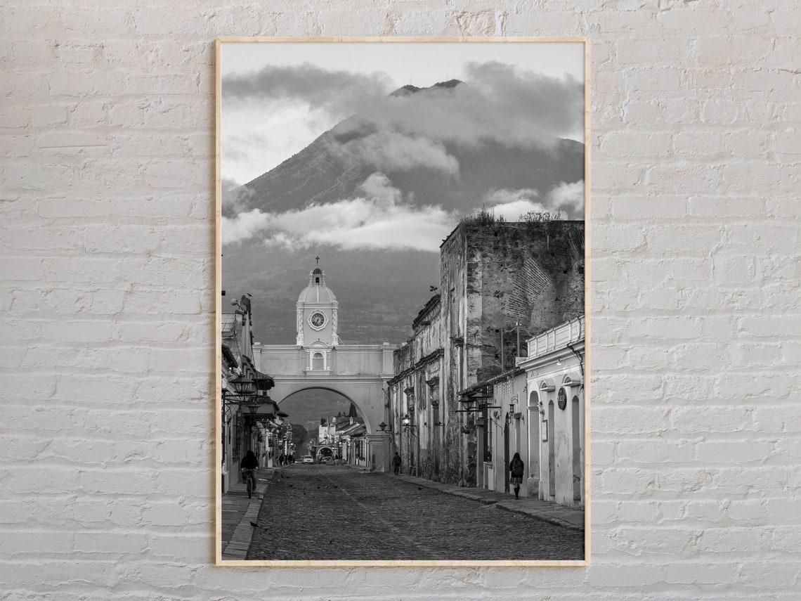 Black And White Guatemala Print Wall Art Poster Photo Decor