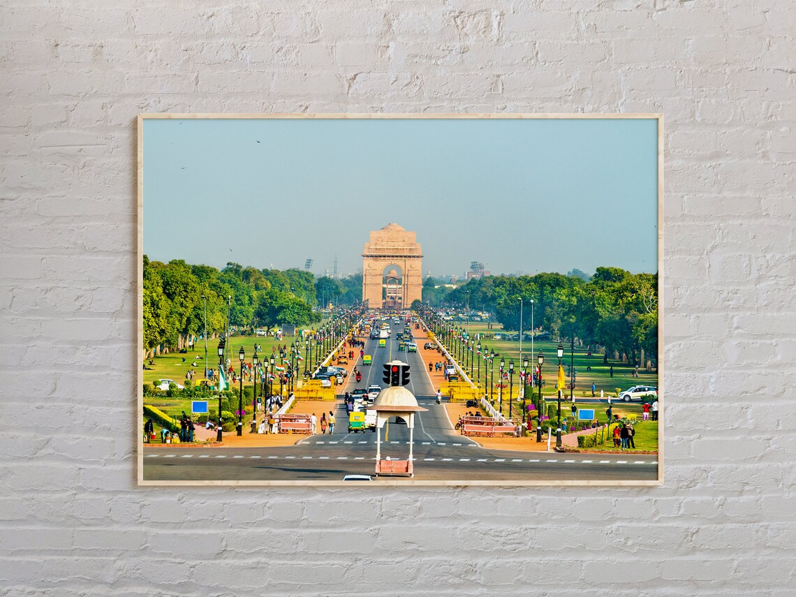 Delhi Travel Poster, India Asia Wall Art Decor