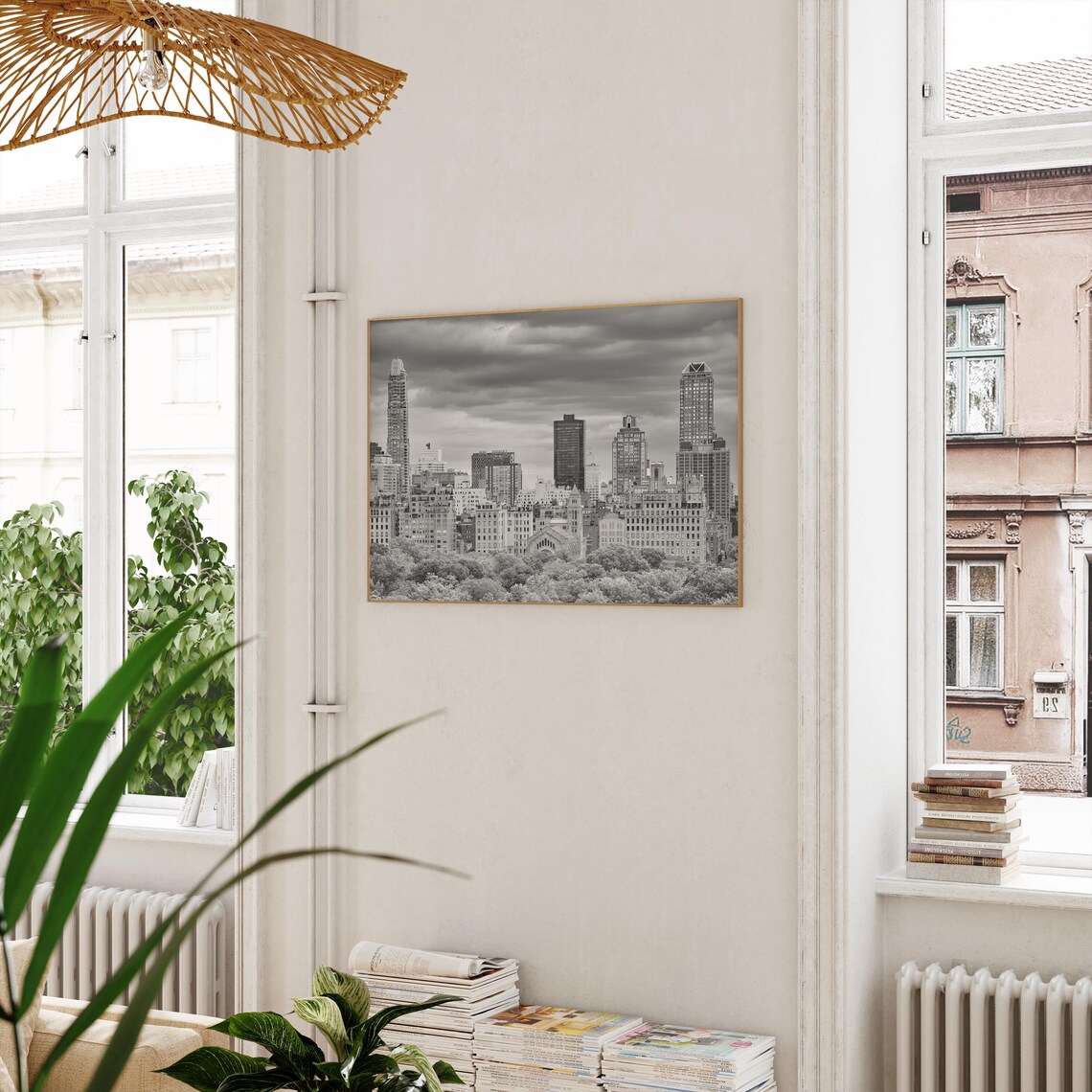 New York City Upper East Side Skyline Over Central Park Trees Poster - Image 3
