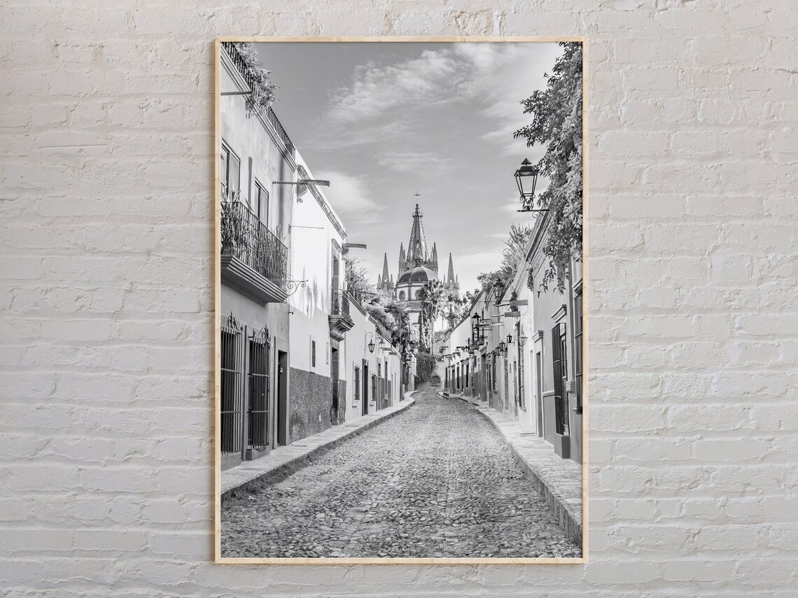 San Miguel De Allende Mexico Photo Black And White Travel Poster