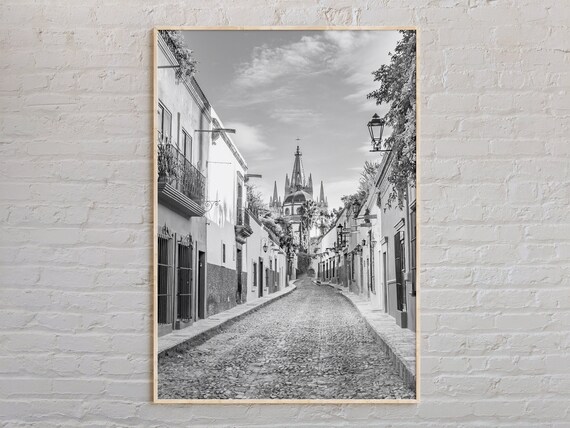 San Miguel De Allende Mexico Photo Black And White Travel Poster