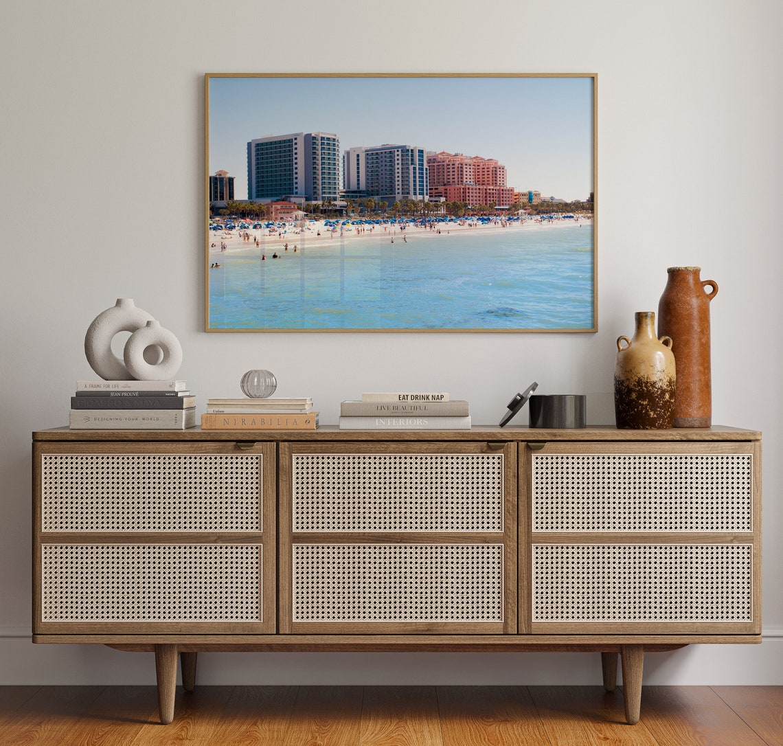 Clearwater Beach Florida Hotels White Sand Summer Landscape Poster - Image 4