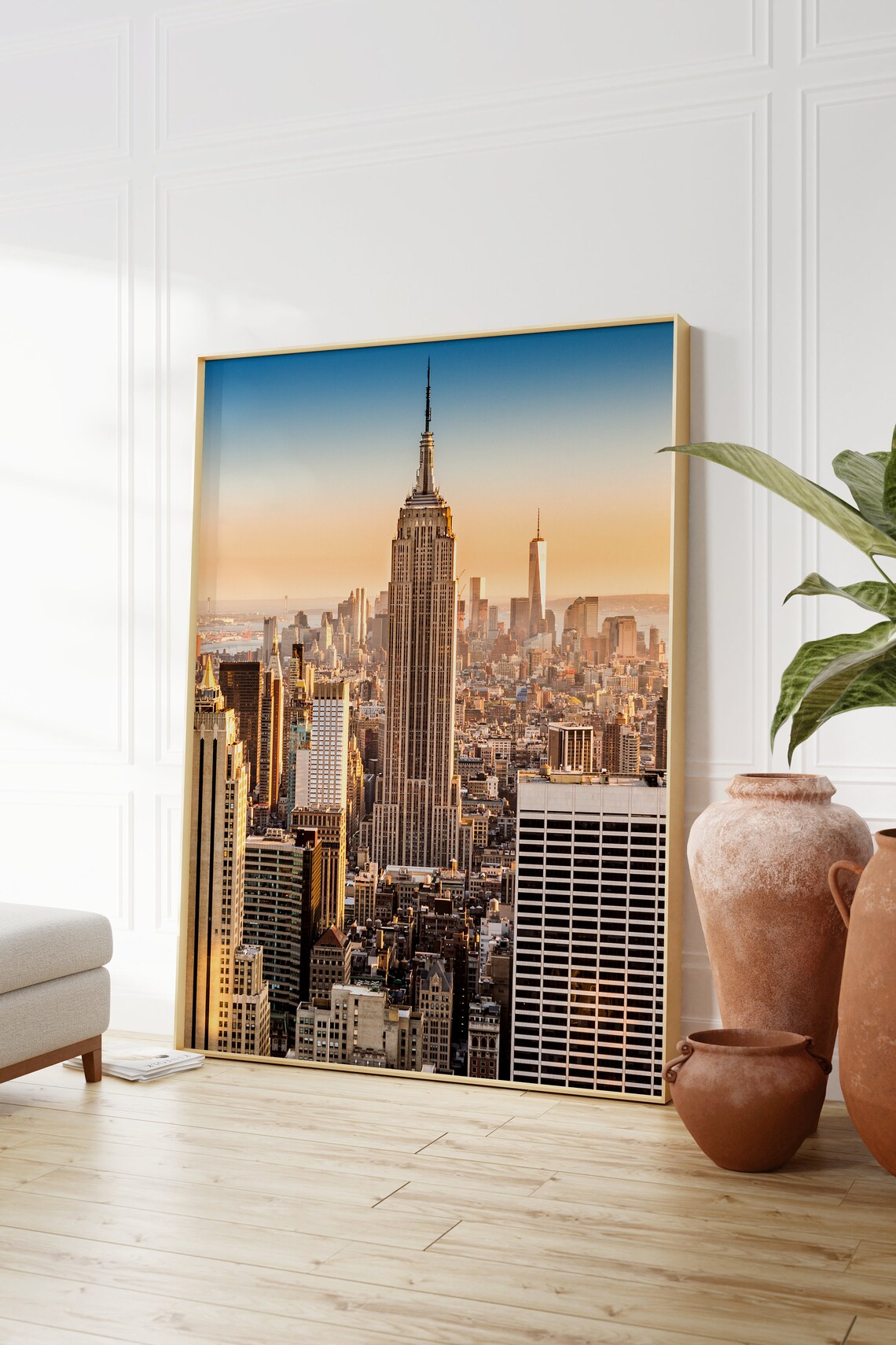 New York City Empire State Building Manhattan Sunset View Poster - Image 2