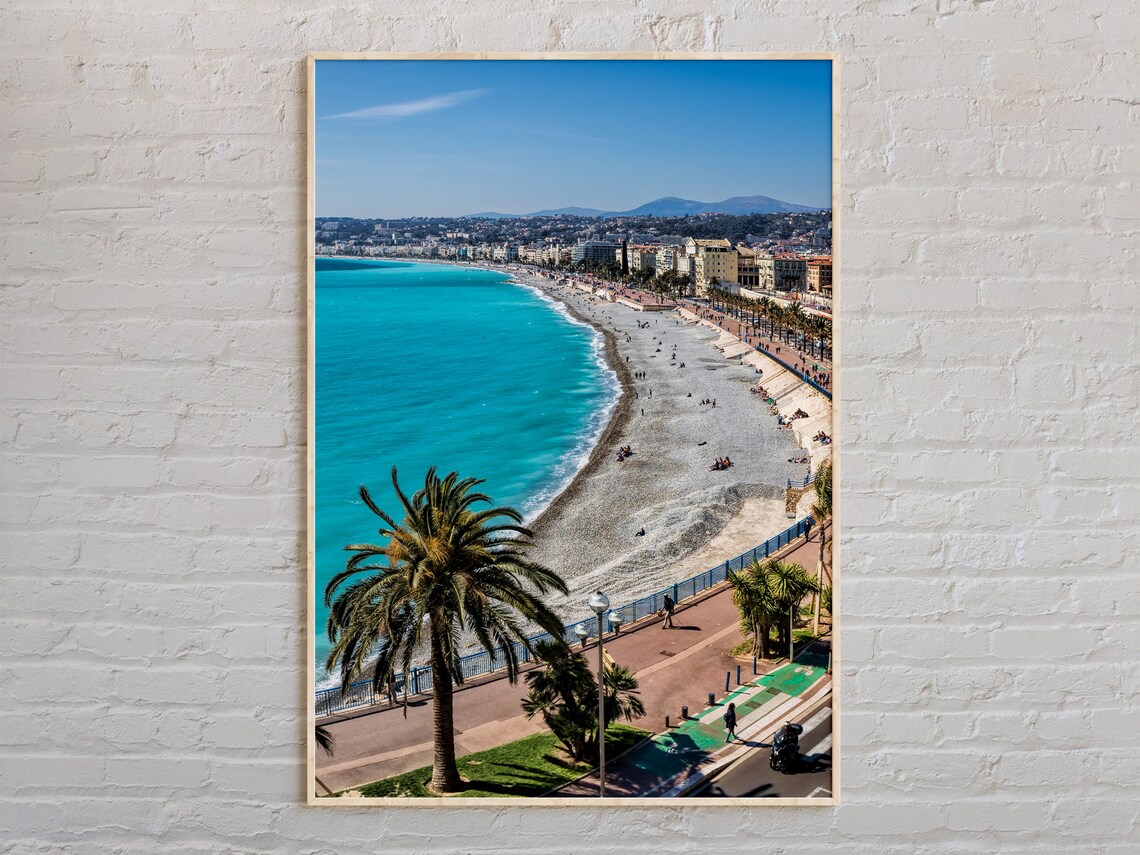 French Riviera Travel Poster, Nice, France