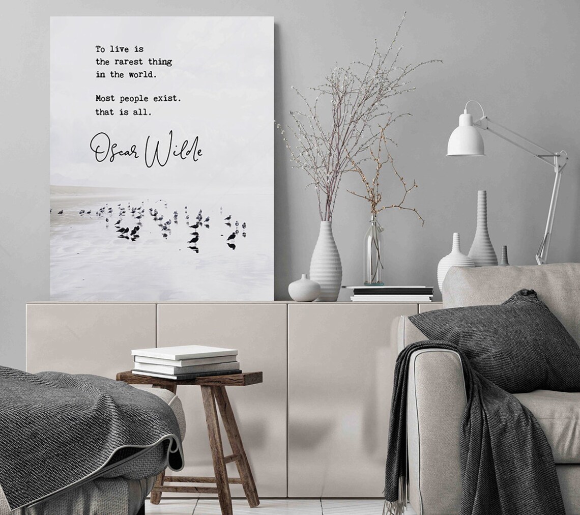 Oscar Wilde Quote Art Print, Inspiration Typography - Image 3