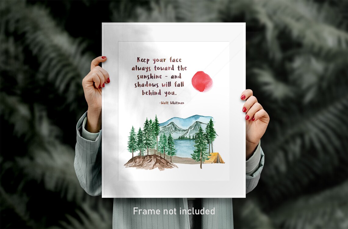 Walt Whitman Sunshine Quote Art Print, Wisdom Quote - Image 3