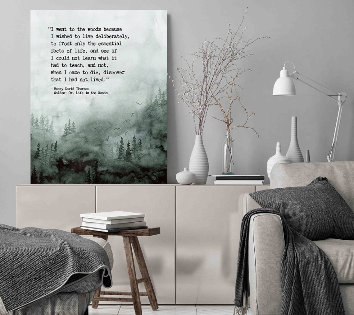 Henry David Thoreau Quote, Walden Nature Print - Image 3