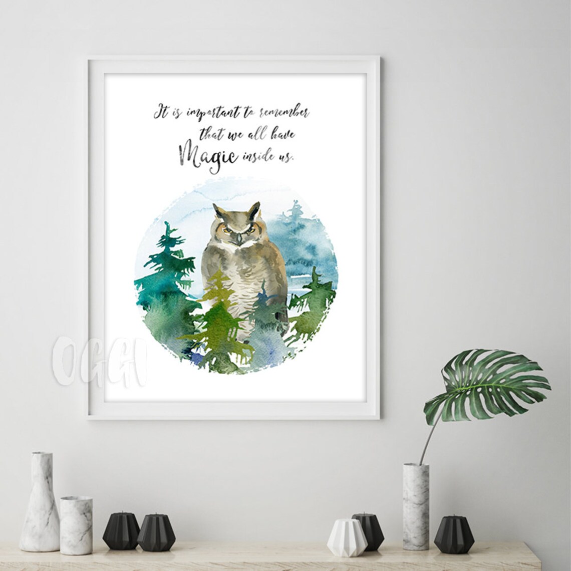 Magic Inside Us Watercolor Quote Wall Art Print - Image 3