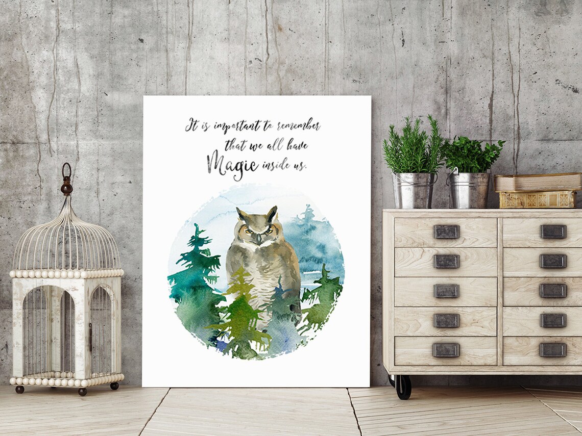 Magic Inside Us Watercolor Quote Wall Art Print - Image 2