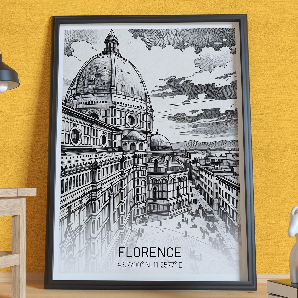 Florence Cathedral Architecture, Italy Travel Poster