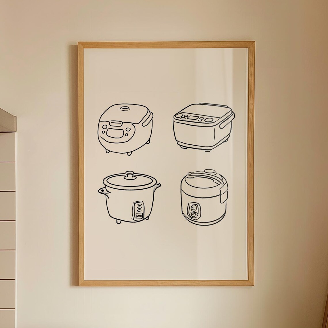 Rice Cookers Kitchen Art Print, Asian Foodie