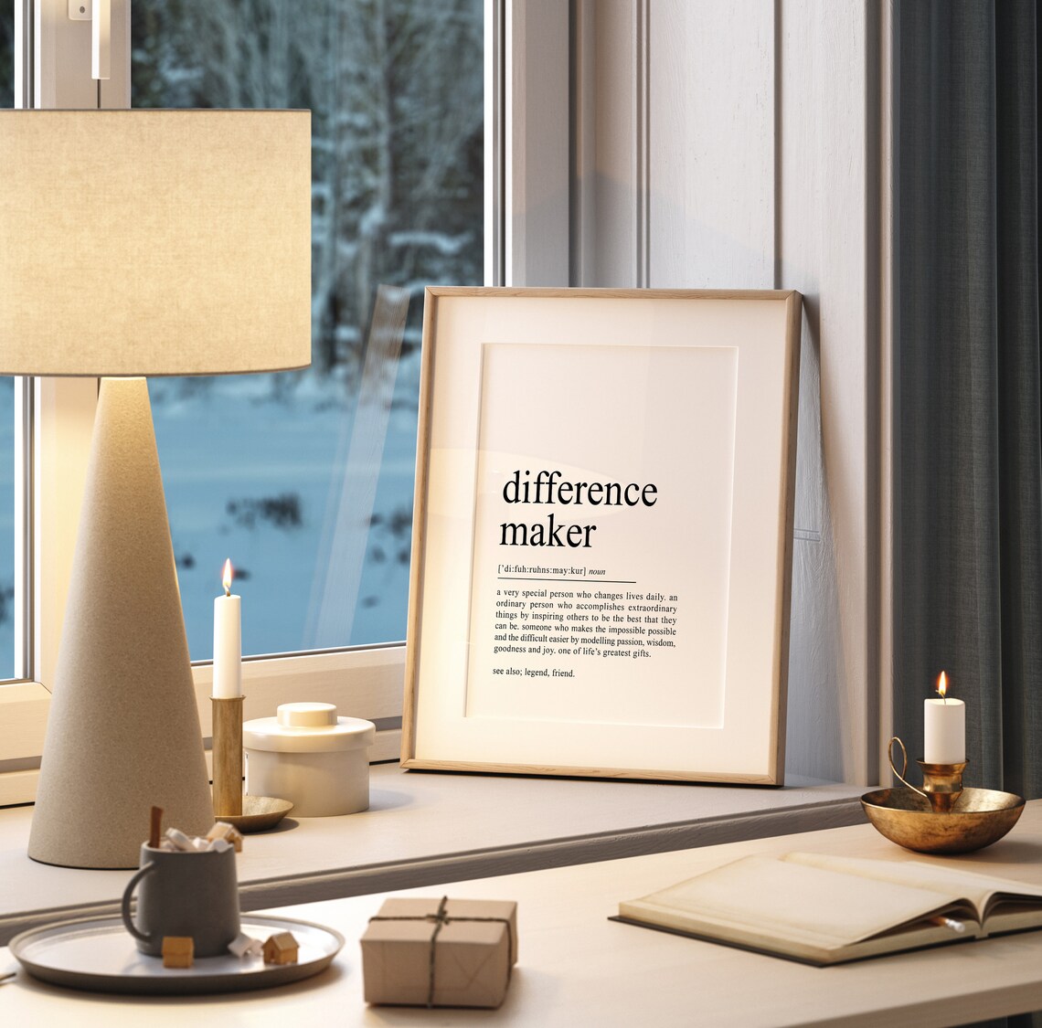 Difference Maker Definition Art Print, Gift For Teacher - Image 2