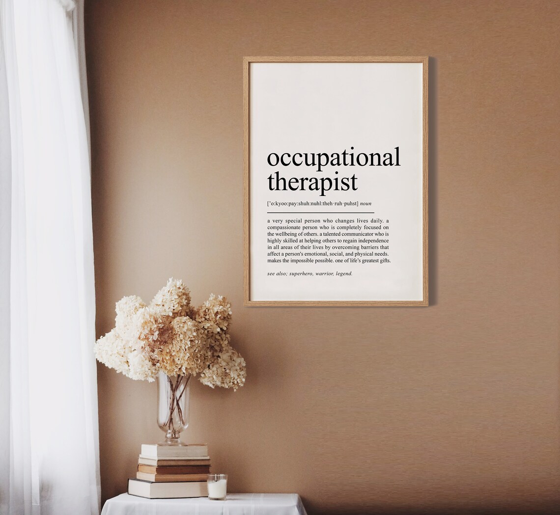 Occupational Therapist Definition Poster, Graduation Gift - Image 2