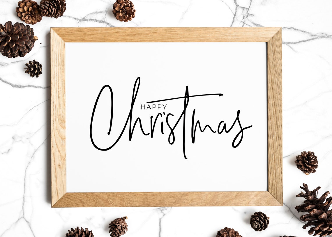 Bold Happy Christmas Handwritten Script Holiday Season Poster - Image 2
