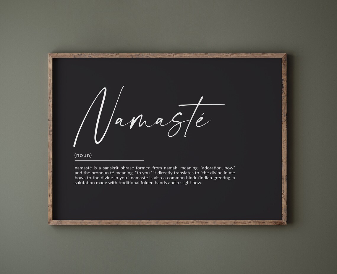 Namaste Poster Print, Yoga Meditation Wall Art