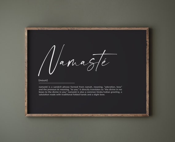 Namaste Poster Print, Yoga Meditation Wall Art