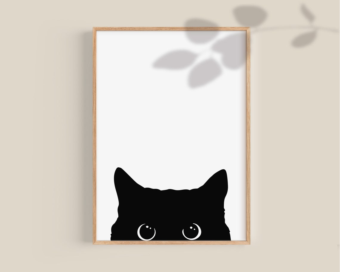 Personalized Bella Zone Cute Black Cat Lover Wall Decor Poster - Image 2