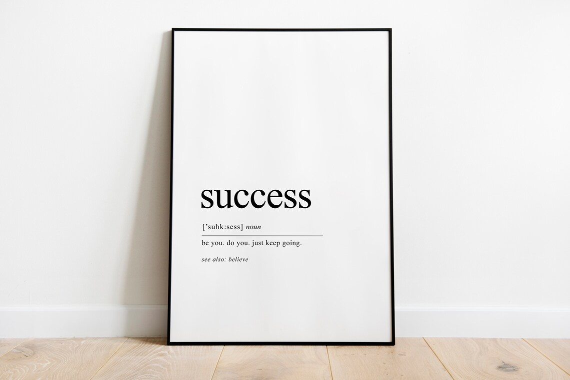 Success Definition Typography Quote Art Print - Image 2