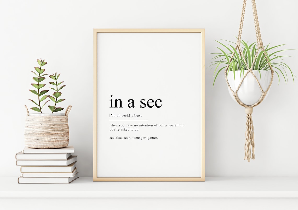 Teen Gifts in a Sec Dictionary Art Print - Image 2