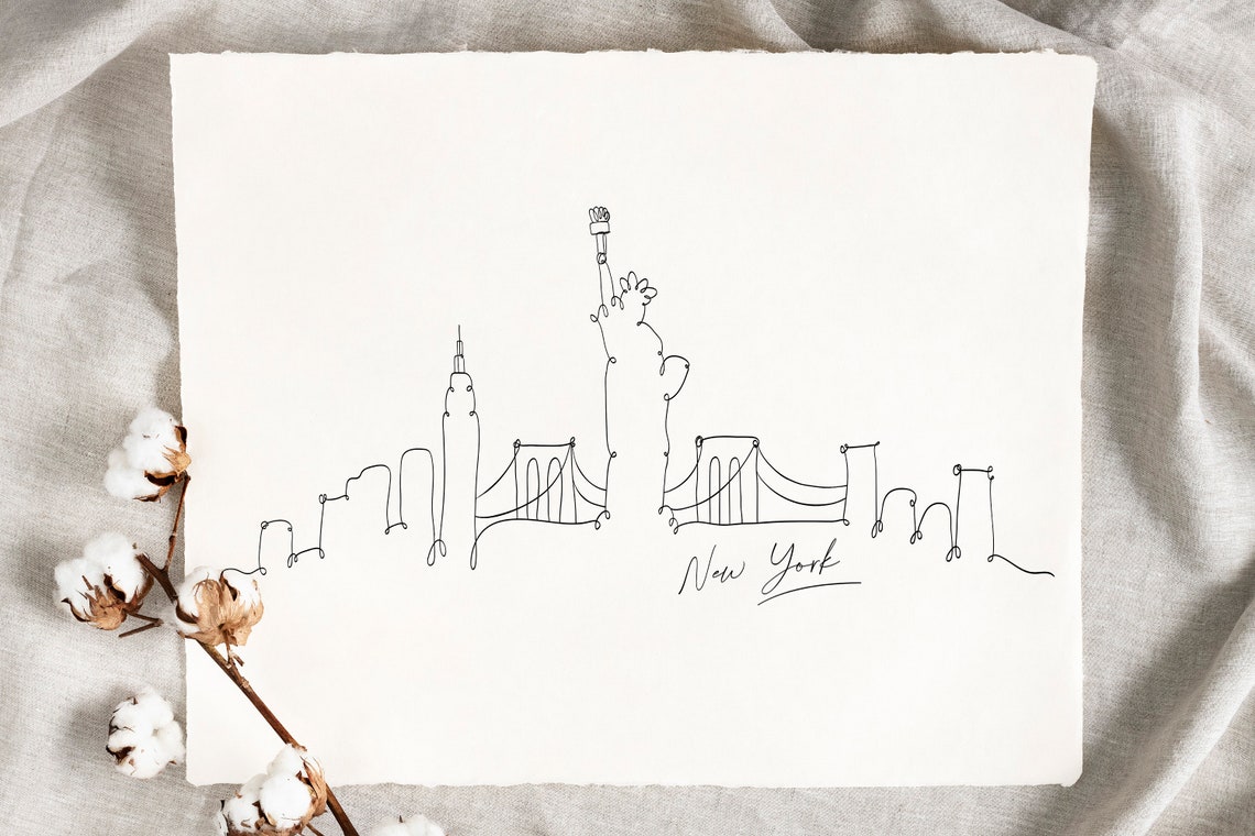 New York Poster New York Print New York Wall Art Travel Decor Travel Poster Travel Gifts New York Cityscape - Image 2