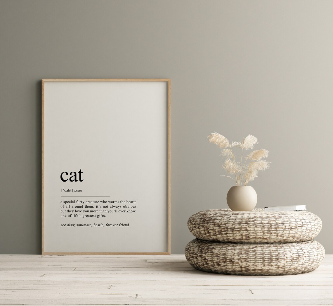 Cat Definition Print, Cat Cafe Nursery Wall Art - Image 2
