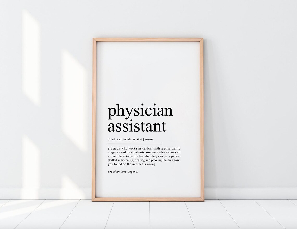 Physician Assistant Definition Art Print, Gift for Grads - Image 2