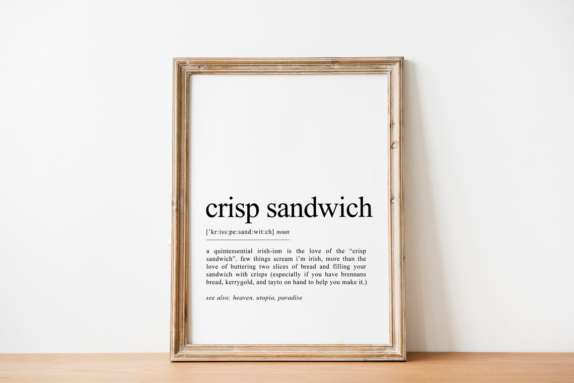 Crisp Sandwich Irish Print, Funny Ireland Travel Poster - Image 2