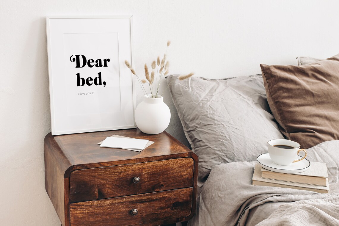 Dear Bed I Love You Bedroom Wall Art Poster - Image 2