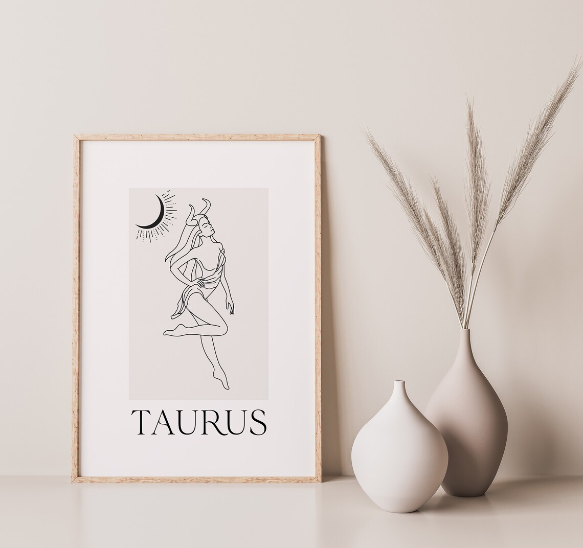 Taurus Astrology Art Print, Zodiac Gifts Decor - Image 2
