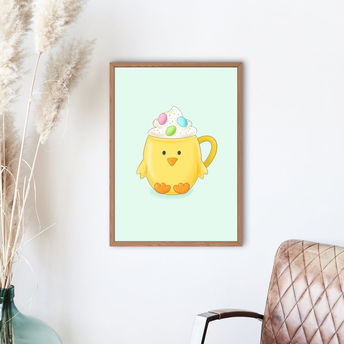 Easter Coffee Print Easter Wall Art Diy Spring Decor Cute Trendy Coffee Lover Gift - Image 3
