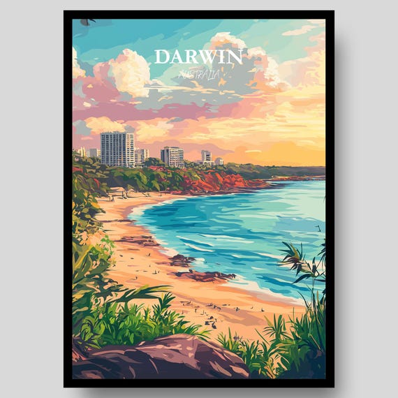 Darwin Poster Australian Wall Art Australia Travel Print