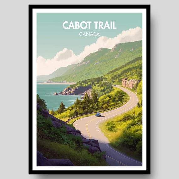 Cabot Trail Poster Canada Wall Art Print Canadian Gifts