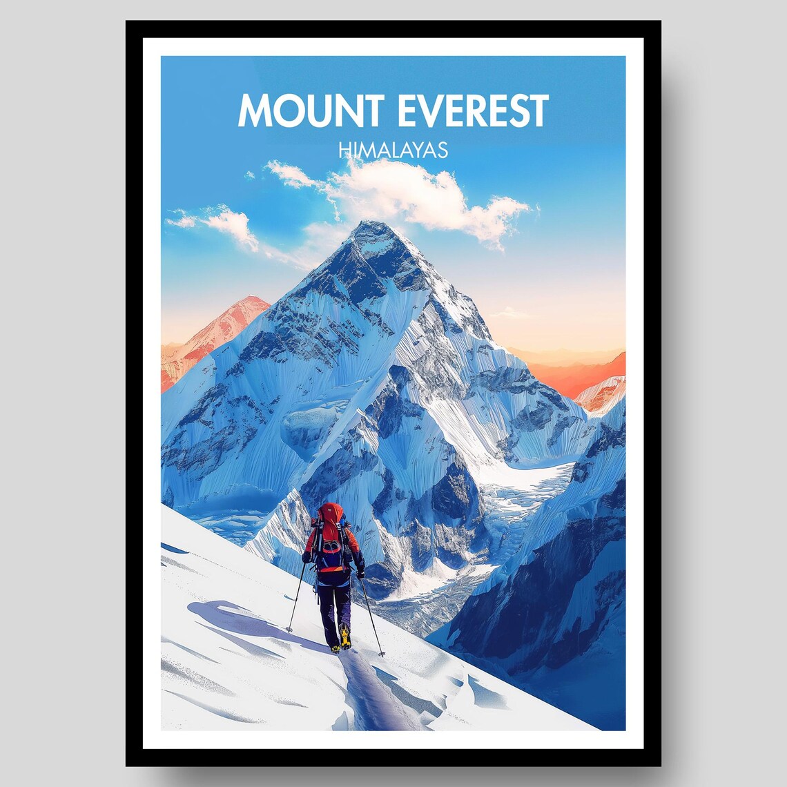 Mount Everest Poster Print, Nepal Base Camp