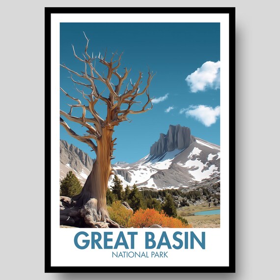 Great Basin National Park Bristlecone Pine Mountain Lake Poster