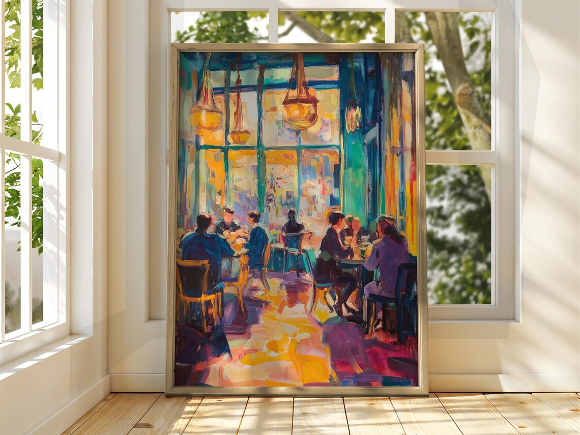 Matisse-Inspired Coffee Shop Art Exhibition Print