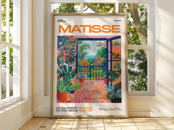 Henri Matisse Floral Patio Art Exhibition Print Gallery Classic Fauvism Painting
