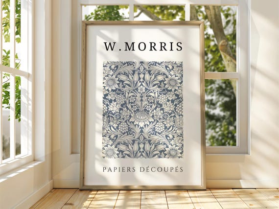 William Morris Style Floral Pattern Art Print