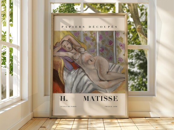 Henri Matisse Reclining Nude Papiers Decoupes 1890 Art Poster