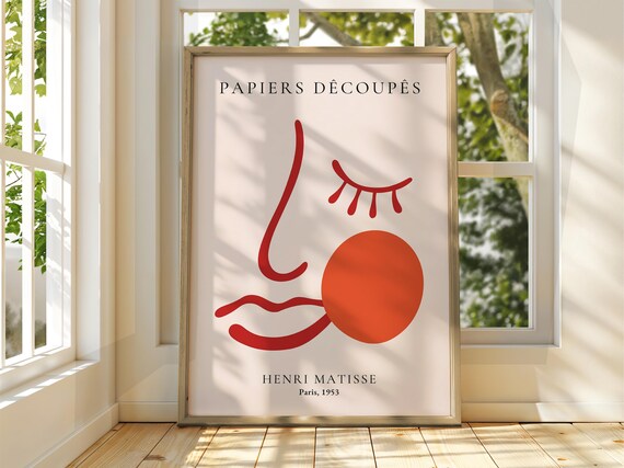 Henri Matisse Abstract Red Face Papiers Decoupes Paris 1953 Poster