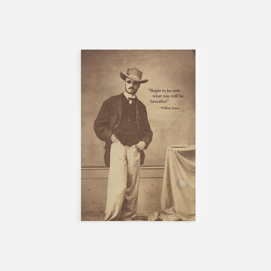 William James Quote Art Print, Typography Poster