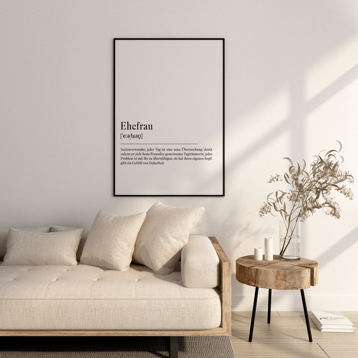 Ehefrau Definition Dictionary Style Wife Appreciation Poster - Image 2