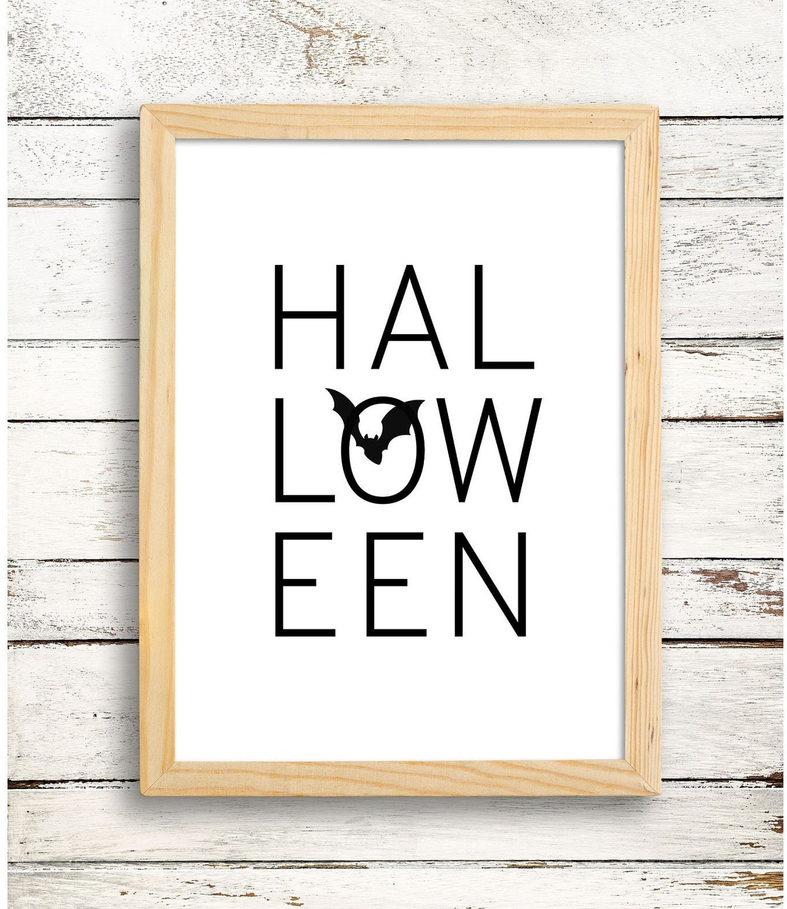 Halloween Bat Typography Minimalist Spooky Decor Wall Decor Poster - Image 4