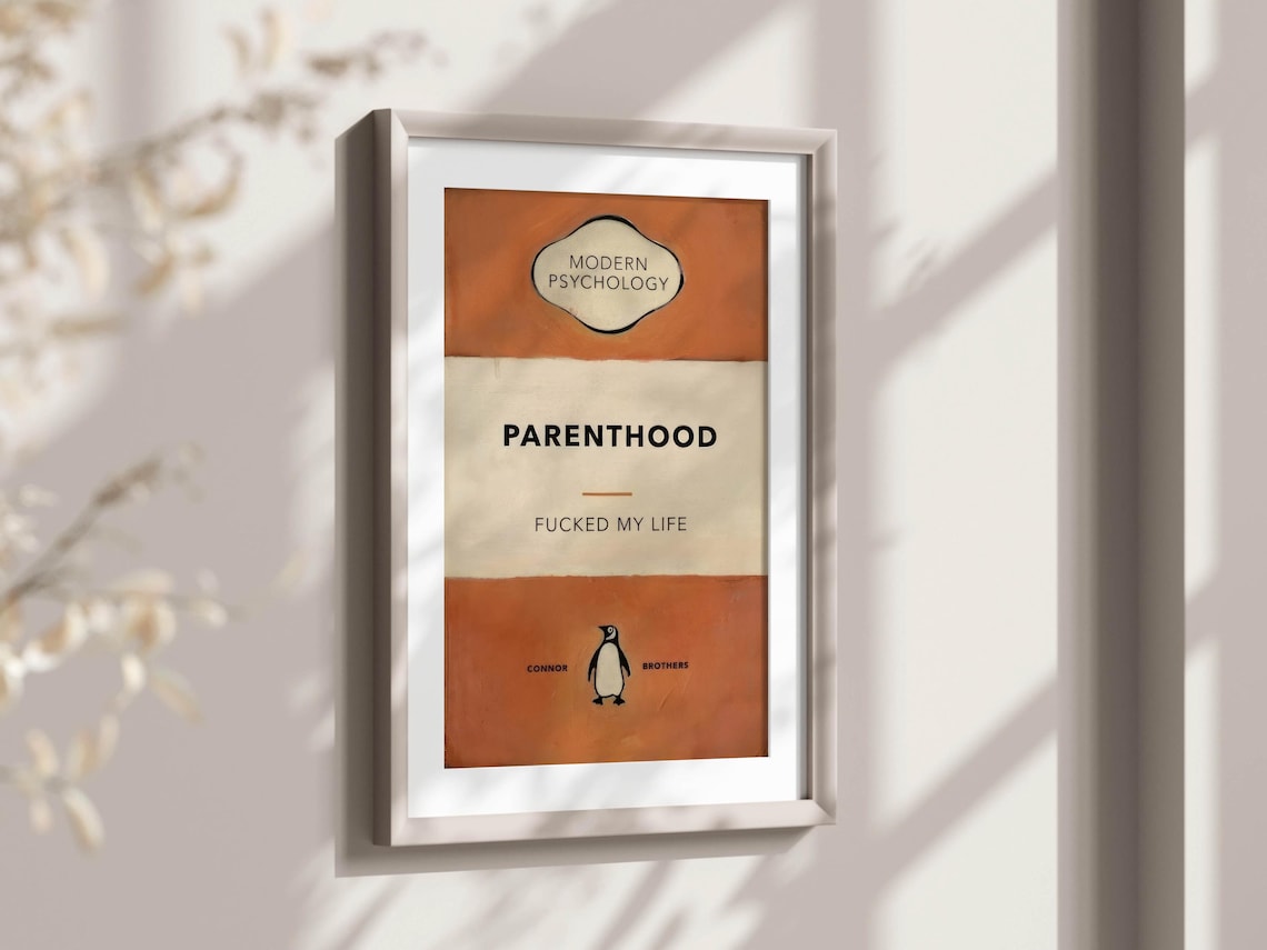 Connor Brothers Parenthood Penguin Book Parody Funny Parenting Poster - Image 2