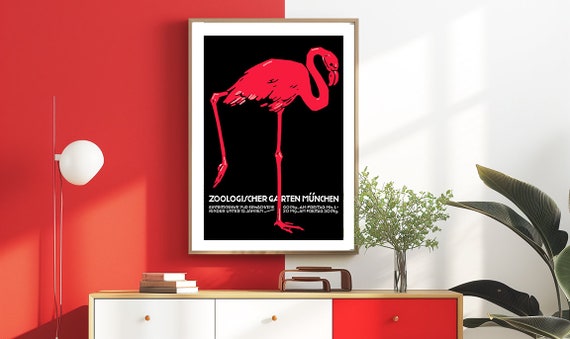 Zoologischer Garten Mnchen Vintage Travel Poster Poster Paper Or Print Gift Idea Wall Decor