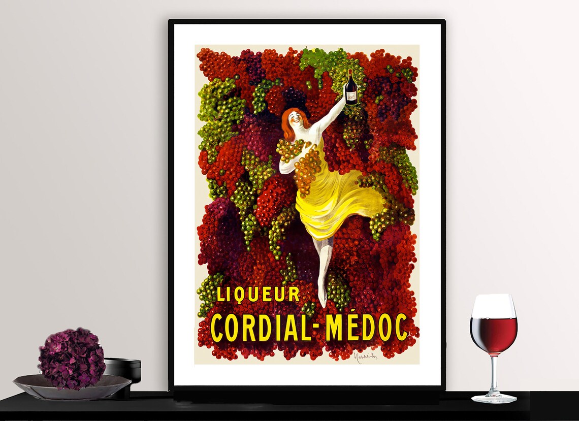 Liqueur Cordial Medoc French Liqueur Vintage Advertising Poster
