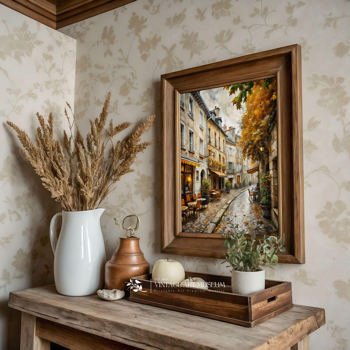 Old Paris Autumn Street Vintage Art Print - Image 3