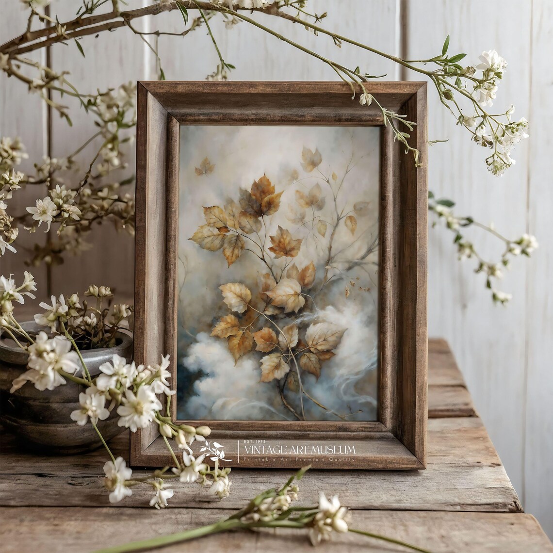Maple Branch Painting, Vintage Style Autumn Art Print - Image 3